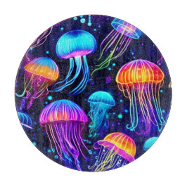 Planche À Découper Neon Jellyfish Dreams
