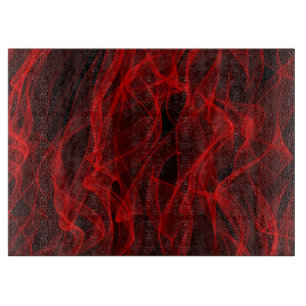 Planche À Découper Neon Red Curvy Line Abstrait Motif