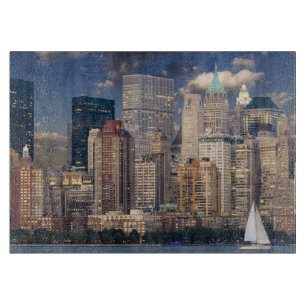Planche À Découper New York City Skyline depuis Hudson River