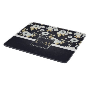 Planche À Découper Newlyweds Monogrammed Wedding Decor Gifts Bluw Wht