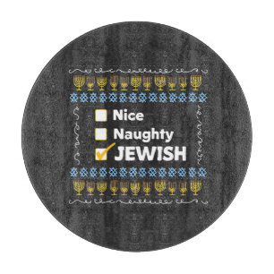 Planche À Découper Nice Naughty Juif Hanoukka Ugly Sweater