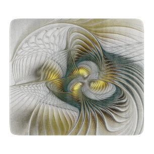 Planche À Découper Nobly Golden Turquoise Imaginaire Fractal Art