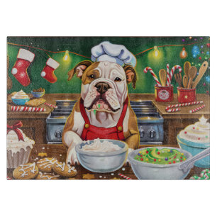 Planche À Découper Noël de la pâtisserie de Bulldog Américain : Noël 