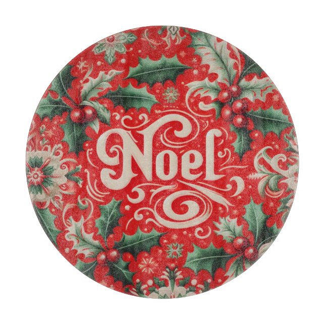 Planche À Découper Noel de Noël Rouge et Vert (Devant)