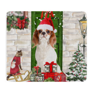 Planche À Découper Noël du chien Cavalier King