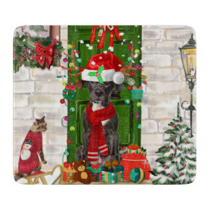 Planche À Découper Noël du grand chien Danois