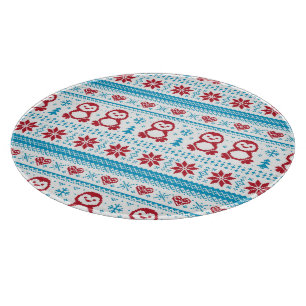 Planche À Découper Noël et l'hiver ont tricoté le motif