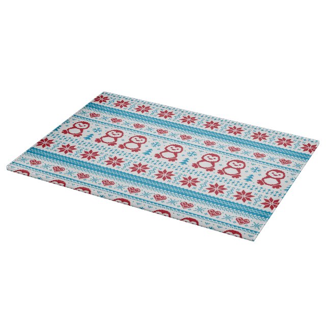Planche À Découper Noël et l'hiver ont tricoté le motif (Coin)