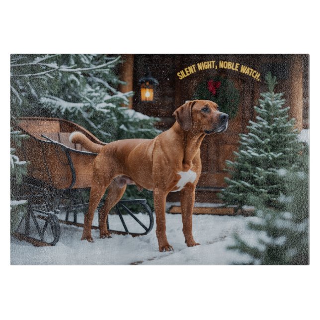 Planche À Découper Noël Festif Rhodesian Ridgeback (Devant)