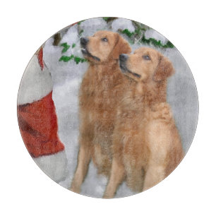 Planche À Découper Noël Golden Retriever
