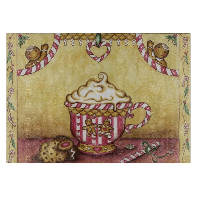 Planche À Découper Noël Pain d'épices Cuisine Découpe Cadeau (Devant)
