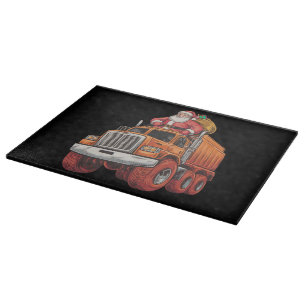 Planche À Découper Noël Père Noël Monster Camion Xmas Garçons Enfants