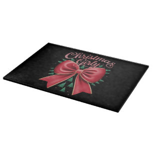 Planche À Découper Noeud pour sapin de Noël esthétique féminin Fêtes 