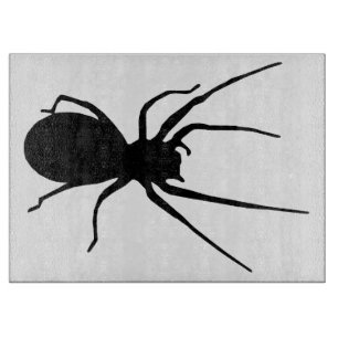 Planche à découper noire d'araignée