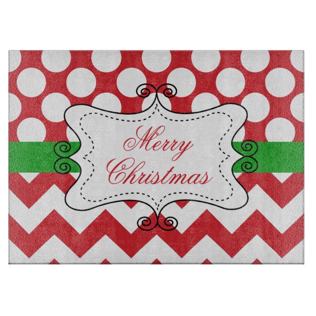 Planche À Découper Nom de famille de vacances de Noël (Devant)