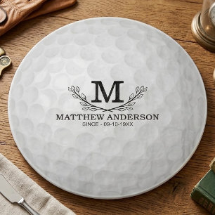 Planche À Découper Nom de motif de balle de golf personnalisé Monogra