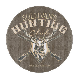Planche À Découper Nom du chasseur sur mesure Deer Trophy Rifle Hunte