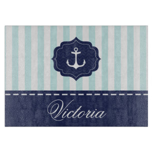 Planche À Découper Nom en bon état nautique de coutume d'Ancre de