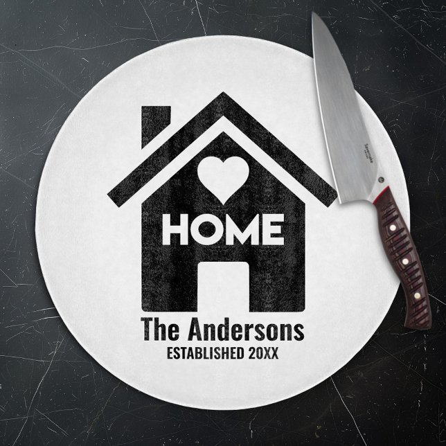 Planche À Découper Nom et date personnalisés Accueil Réchauffement do (Créateur téléchargé)