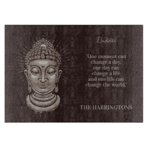 Planche À Découper Nom et texte personnalisés Citation Bouddha