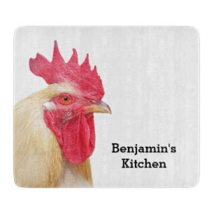 Planche À Découper Nom personnalisé de l'animal de ferme de coq Boar 