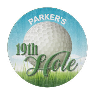 Planche À Découper NOM Personnalisé Golfer Golf Pro Ball 19th Hole
