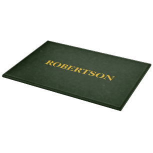 Planche À Découper Nom personnalisé minimaliste vert