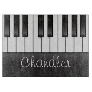 Planche À Découper NOM Personnalisé Pianiste Piano Keys Professeur d