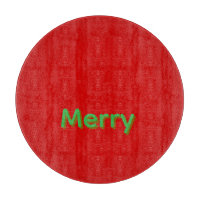 Nom vert joyeux sur fond rouge