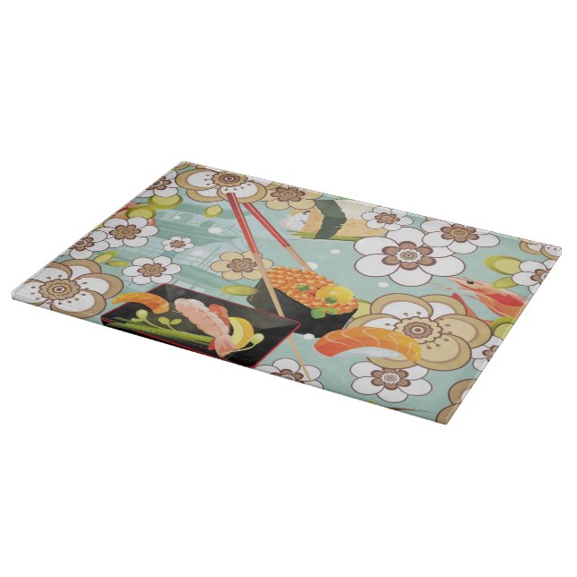 Planche À Découper Nourriture japonaise : Motif 4 de sushi (Coin)