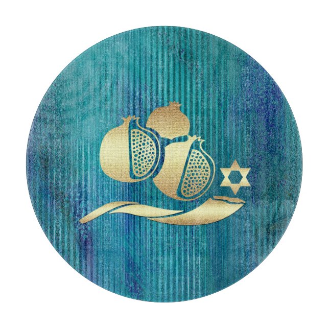 Planche À Découper Nouvel An juif | Conseil de Rosh Hashanah Challah (Devant)