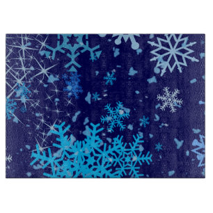 Planche À Découper Nuit de Noël neige