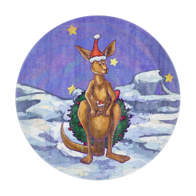Planche À Découper Nuit étoilée de Noël Kangaroo (Devant)