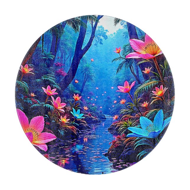 Planche À Découper Oasis de la jungle éthérée (Devant)