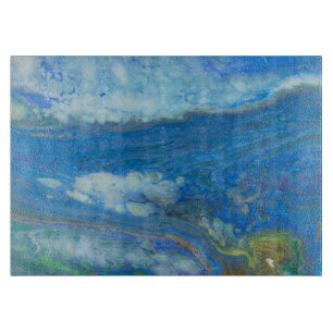 Planche À Découper Ocean Stream Acrylique Fluid Art