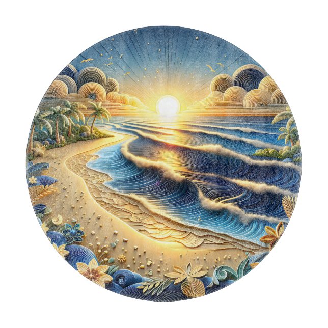 Planche À Découper Ocean View Tropical Paper Quilling Effet (Devant)