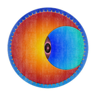 Planche À Découper Oeil Du Panneau De Découpe De Verre Rond Solaire
