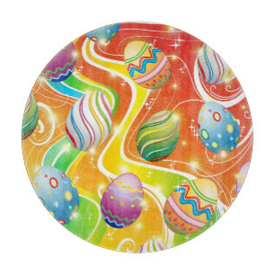 Planche À Découper Œufs de Pâques Motif Festif Joyeux
