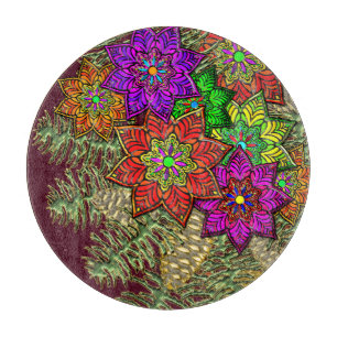 Planche À Découper Office de la charcuterie Bouquet de Noël