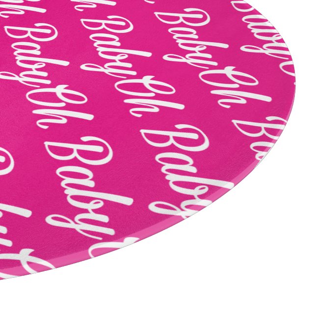 Planche À Découper Oh Baby Personnalisé Fille Rose (Coin)