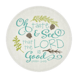 Planche À Découper Oh Taste and See Holiday Glass Cutboard