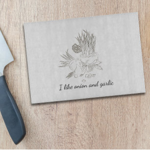 Planche À Découper Oignon ail vintage simple