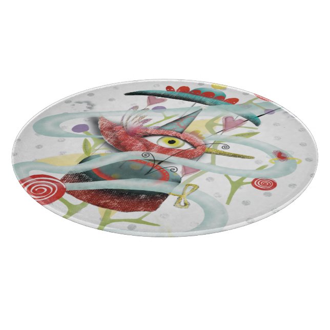 Planche À Découper Oiseau rouge (Coin)