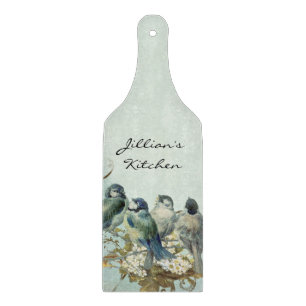 Planche À Découper Oiseaux boisés enchantés Dove Swirl Personnalisé
