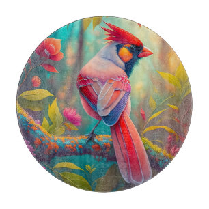 Planche À Découper Oiseaux Fantastiques Cardinal Mâle