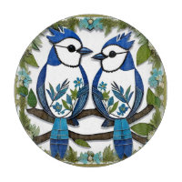 Oiseaux geai bleu en papier découpé