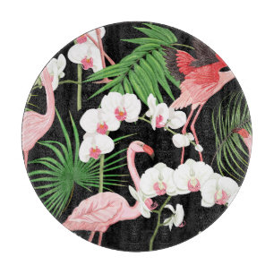 Planche À Découper Oiseaux Plante tropicaux Illustration colorée