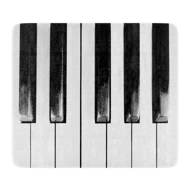 Planche À Découper Old Piano Keys Drôle Cool (Devant)