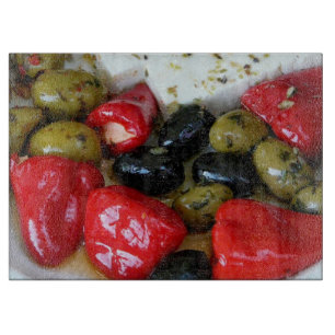 Planche À Découper Olives et poivrons
