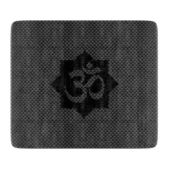 Planche À Découper OM Symbole Lotus Spiritualité en fibre de carbone (Devant)